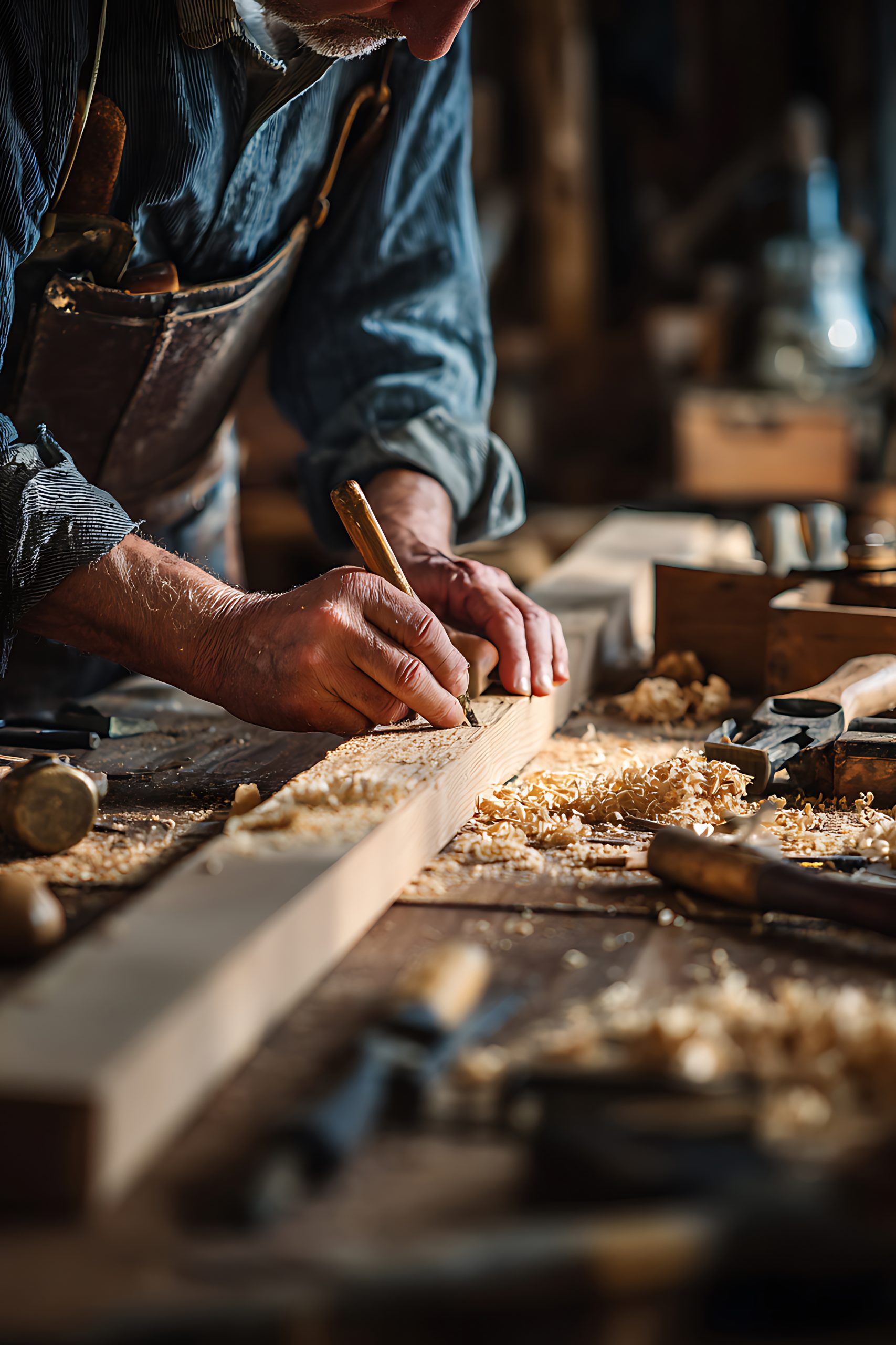 carpenter-marking-wood-in-workshop-with-hand-tools-and-wood-shav